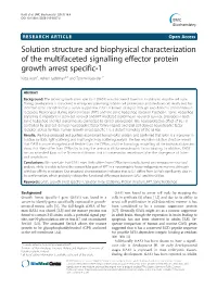 Solution Structure and Biophysical Characterization of the Multifaceted