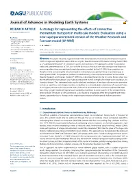 A Strategy for Representing the Effects of Convective Momentum Transport