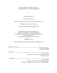 Electrical Properties and Defect Structure of Praseodymium-Cerium Oxide Solid Solutions