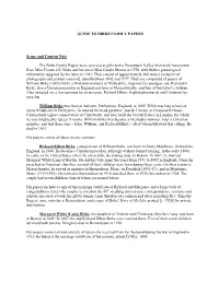Guide to Birks Family Papers