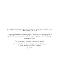 Is Lumosity an Effective Brain Training Program?: a Meta-Analysis of the Existing Research