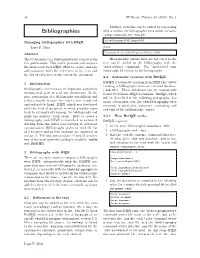 Managing Bibliographies with LATEX Lapo F