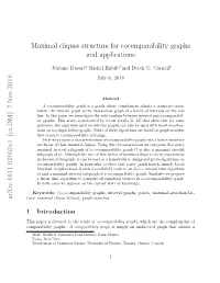 Maximal Cliques Structure for Cocomparability Graphs and Applications