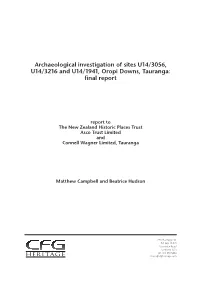 Oropi Downs Report.Indd