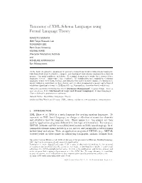 Taxonomy of XML Schema Languages Using Formal Language Theory