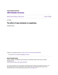 The Effect of Map Orientation on Wayfinding