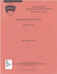 The Mechanics of Ice