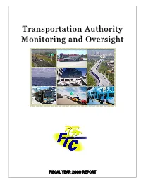Transportation Authority Monitoring and Oversight FY 2009