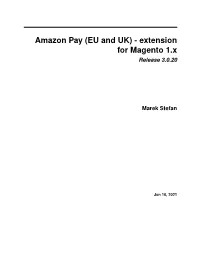 Amazon Pay (EU and UK) - Extension for Magento 1.X Release 3.0.20