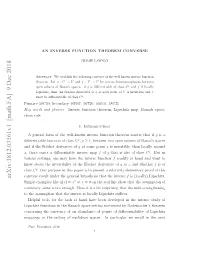 An Inverse Function Theorem Converse