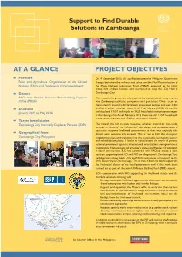 At a Glance Project Objectives