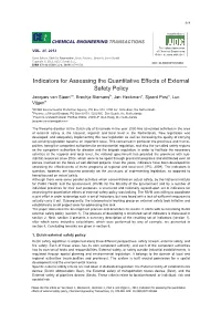 Indicators for Assessing the Quantitative Effects of External