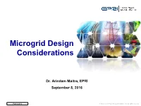 Microgrid Design Considerations