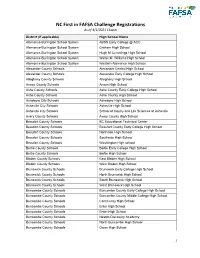 NC First in FAFSA Challenge Registrations 4.1.2021