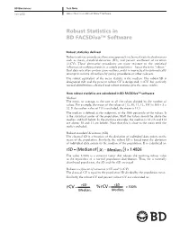 Robust Statistics in BD Facsdiva™ Software