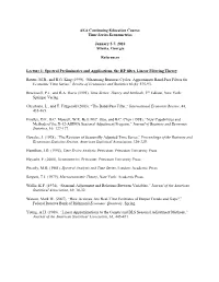 AEA Continuing Education Course: Time Series Econometrics January