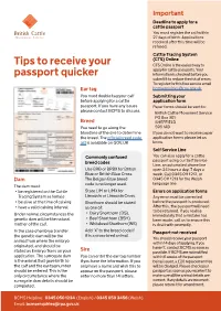 BCMS Tips to Receive Your Passport Quicker