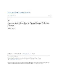 Current State of the Law in Aircraft Noise Pollution Control