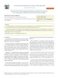 Light-Trap Catch of Macrolepidoptera Individuals and Species in Connection with the Geomagnetic Disturbed (D), Quiet (Q) and Usual (U) Nights