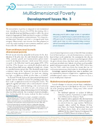 Multidimensional Poverty Index Sen, A