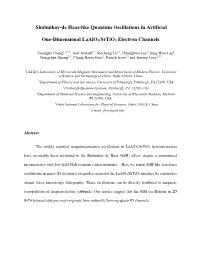 Shubnikov-De Haas-Like Quantum Oscillations in Artificial One