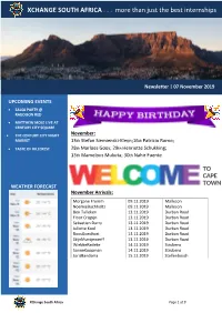 XCHANGE SOUTH AFRICA . . . More Than Just the Best Internships