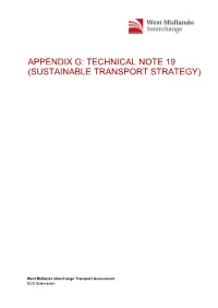 Appendix G: Technical Note 19 (Sustainable Transport Strategy)