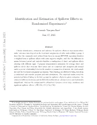 Identification and Estimation of Spillover Effects in Randomized
