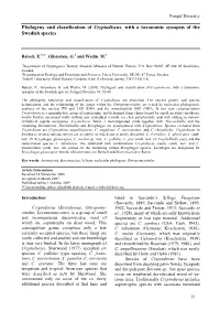 Phylogeny and Classification of Cryptodiscus, with a Taxonomic Synopsis of the Swedish Species