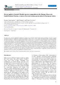 Recent Update of Mysid (Mysida) Species Composition in the Dnieper Reservoir, South-Eastern Ukraine, a Source of Several Crustacean Invaders to European Waters