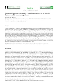 Sipaneopsis (Sipaneeae, Ixoroideae): a Unique Flowering Process in the Family Rubiaceae and Its Taxonomic Significance