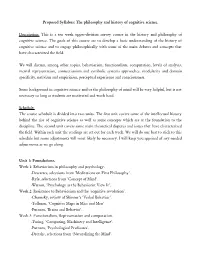 The Philosophy and History of Cognitive Science. Description