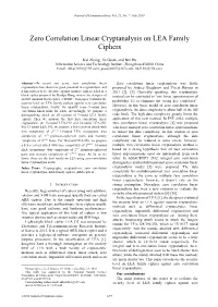 Zero Correlation Linear Cryptanalysis on LEA Family Ciphers