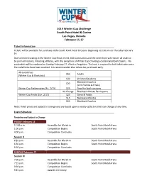 2019 Winter Cup Participant List and Schedule