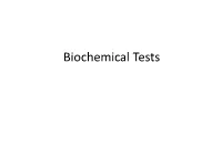Biochemical Tests Indole Test