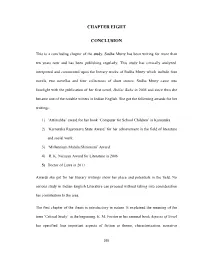 Chapter Eight Conclusion