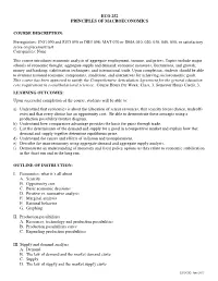Eco 252 Principles of Macroeconomics Course