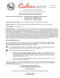 Final Mitigated Negative Declaration