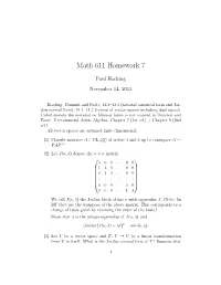 Math 611 Homework 7