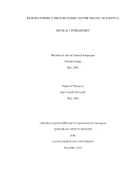 RICHARD POWERS's the ECHO MAKER and the TRAUMA of SURVIVAL NICOLAS J. POTKALITSKY Bachelor of Arts in Classical Languages Ober