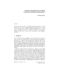 Semantic Transparency in the Lowland Quechua Morphosyntax