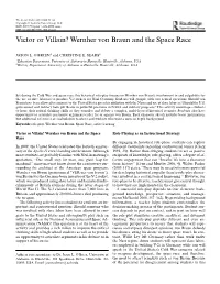 Victor Or Villain? Wernher Von Braun and the Space Race