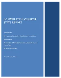 Bc Simulation Current State Report