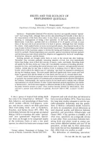 Fruits and the Ecology of Resplendent Quetzals