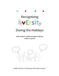 Recognizing Diversity During the Holidays