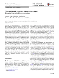 Thermodynamic Geometry of Three-Dimensional Einstein–Maxwell-Dilaton Black Hole