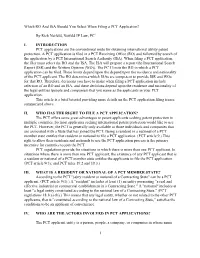 Which RO and ISA Should You Select When Filing a PCT Application? By