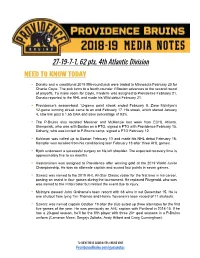 27-19-7-1, 62 Pts, 4Th Atlantic Division