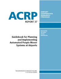 ACRP Report 37 – Guidebook for Planning and Implementing