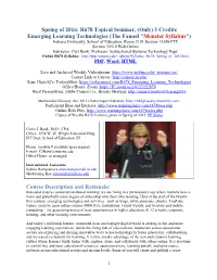 Course Announcement
